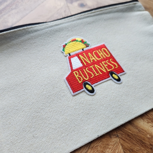 Nacho Business Cotton Canvas Multi Purpose Zippered Pouch - Picture 2 of 3